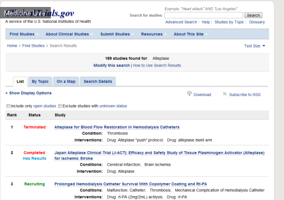 Новости науки: Использование научных библиотек (Pubmed, Clinicaltrials..)