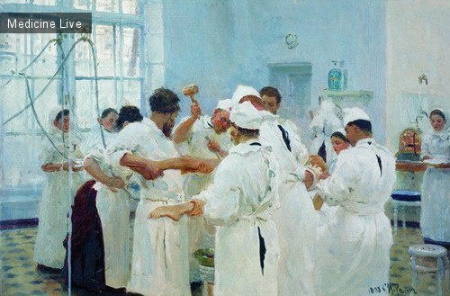 Все обо всем: Картина И.Е. Репина Хирург Е.В. Павлов в операционном зале 1888г.