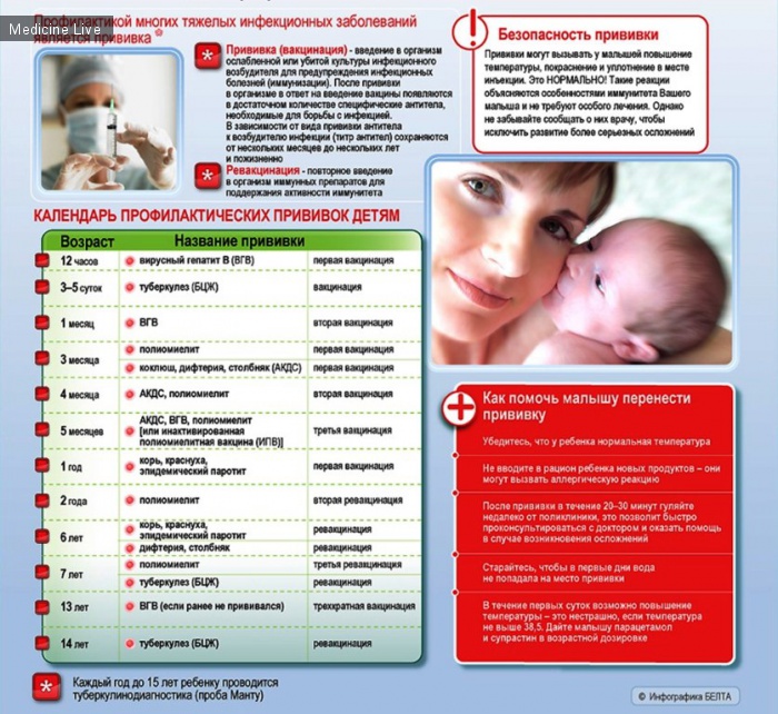 Полезные материалы: Календарь прививок